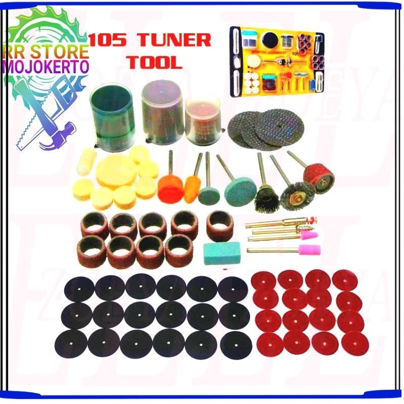 Mata Bor Tuner Mini Grinder IKURA RTS202 Rotary Tools Set 105Pcs