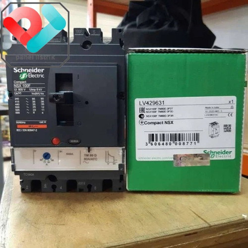 Schneider Compact NSX100F, MCCB 3P TMD 80A MCCB NSX 100F 80A 3P LV429631