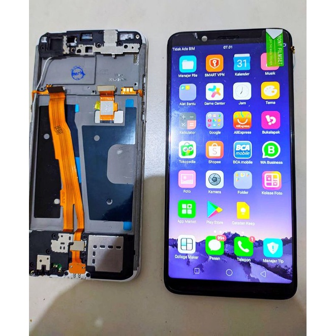 GARANSI LAYAR LCD ASLI F5 PRO RAM 6 F5 YOUTH F5 BIG YOTH FULLSET FRAME KOMPATIBEL COPOTAN CABUTAN TE