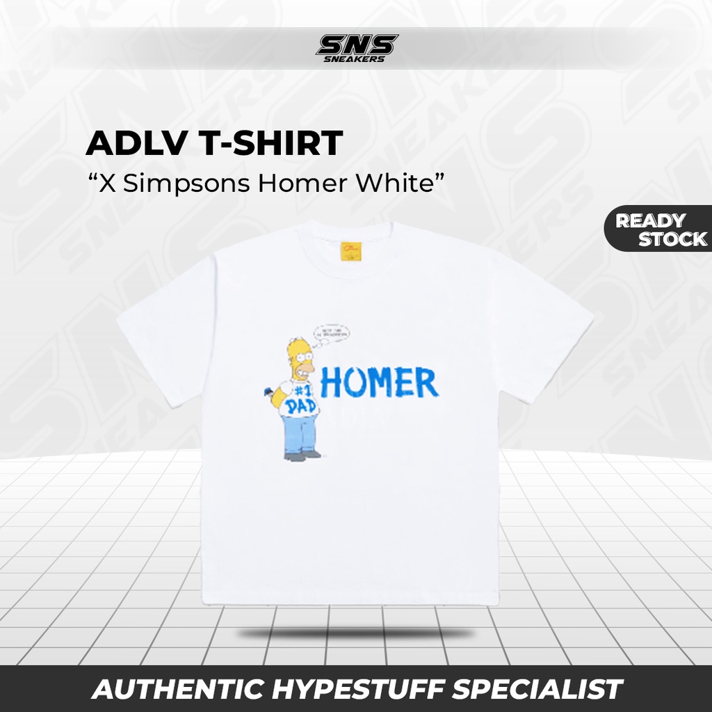 ADLV x Simpsons Paint Homer White Tee 100% Original Authentic