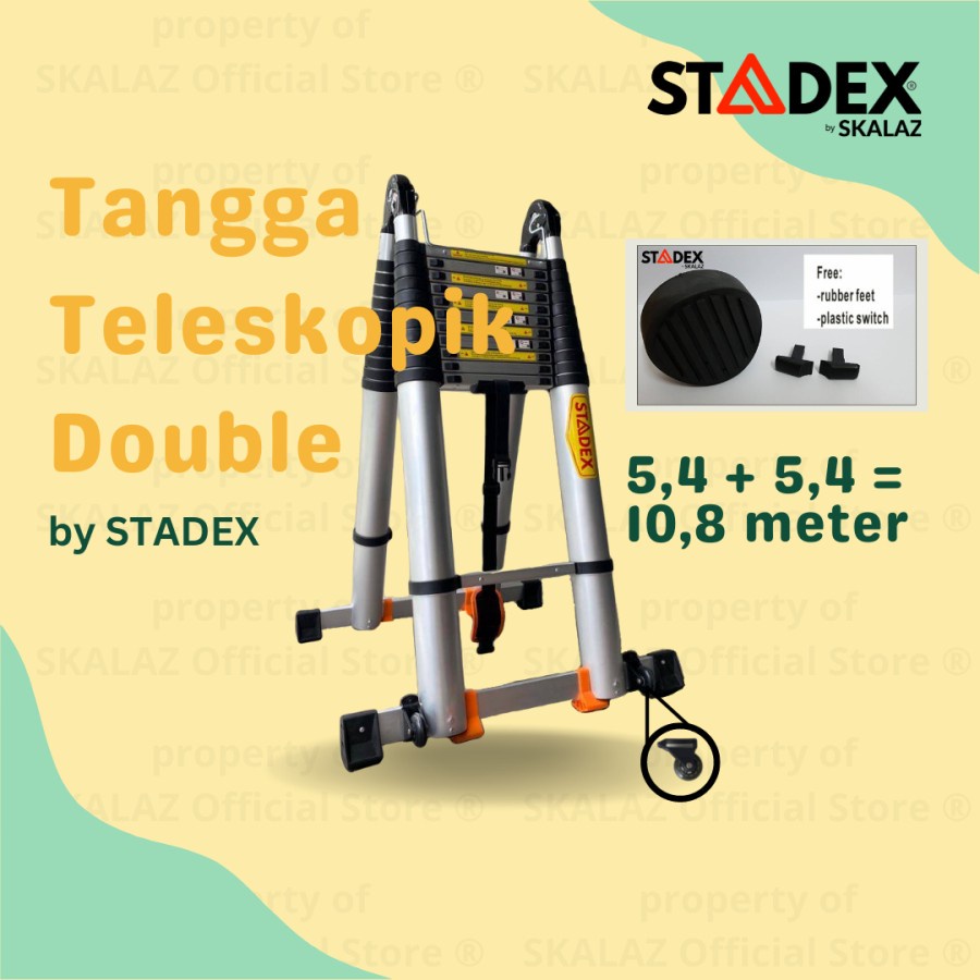STADEX TANGGA DOUBLE TELESKOPIK 10.8 ADT ALUMUNIUM