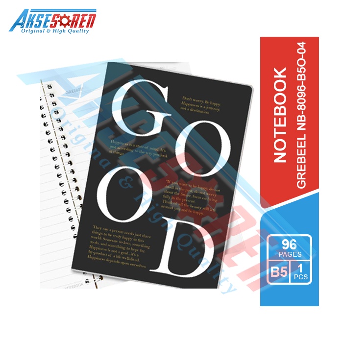 

Aksesoren Note Book [Greebel NB-8096-B5O-04] / Jurnal Harian / Catatan Diary / Journal Motif Unik / Agenda Planner