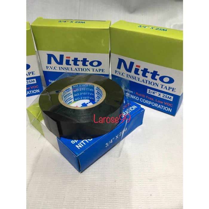 

NITTO SOLASI LISTRIK ISOLASI KABEL LAKBAN NITTO HITAM