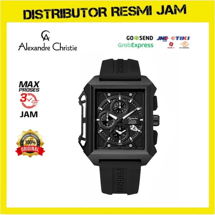 Jam Tangan Pria Alexandre Christie AC6601 AC 6601 Full Black