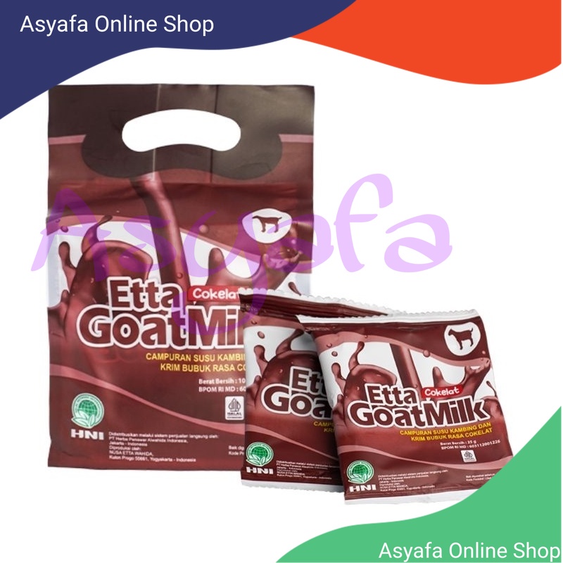 

AS ETTA GOAT MILK COKELAT 10 SACHET / EGM COKELAT / EGM RASA COKLAT / SUSU KAMBING ETAWA COKELAT HNI HPAI KH-azc0