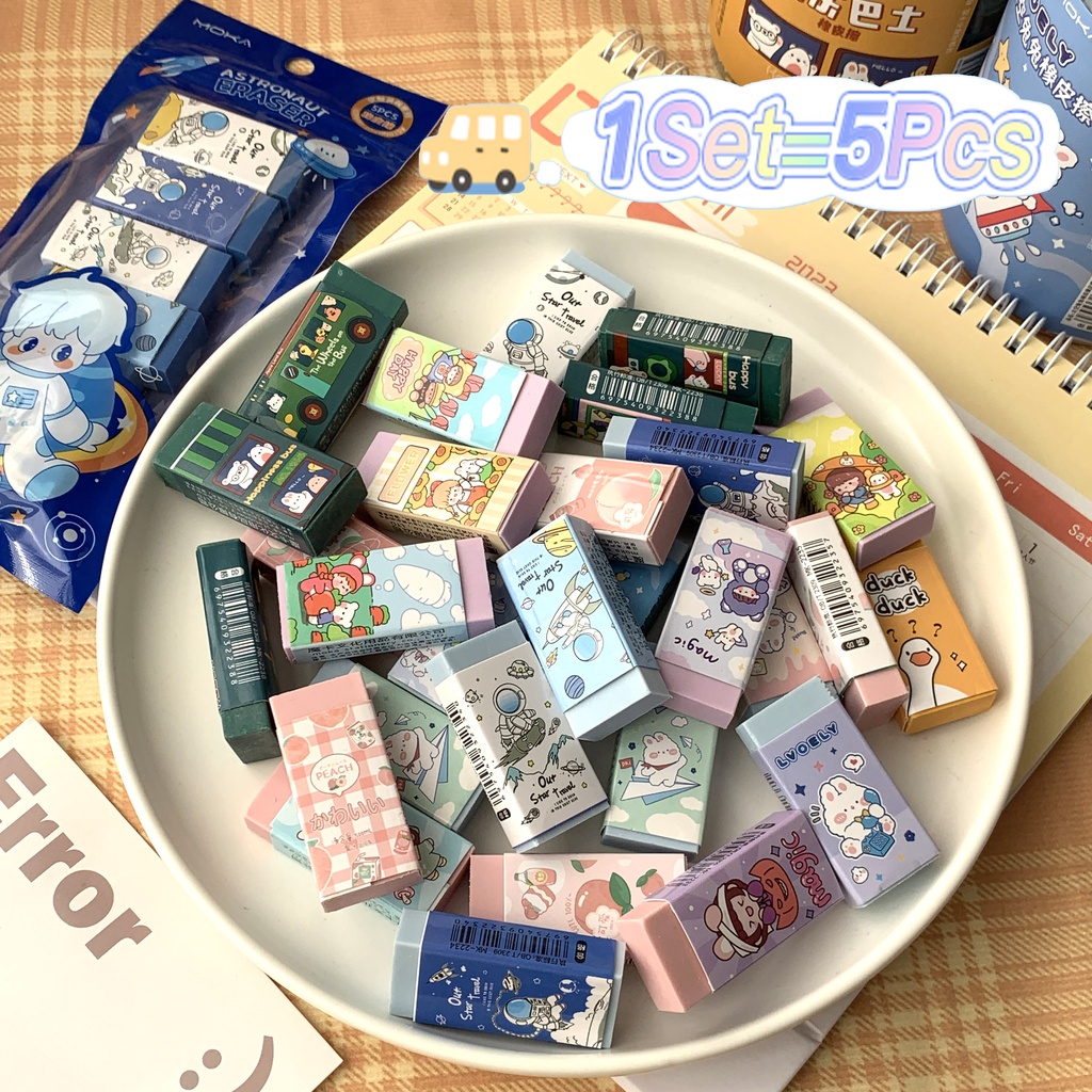 

1 SET 5 PCS PENGHAPUS PENSIL MOTIF LUCU IMUT / ERASER PENCIL