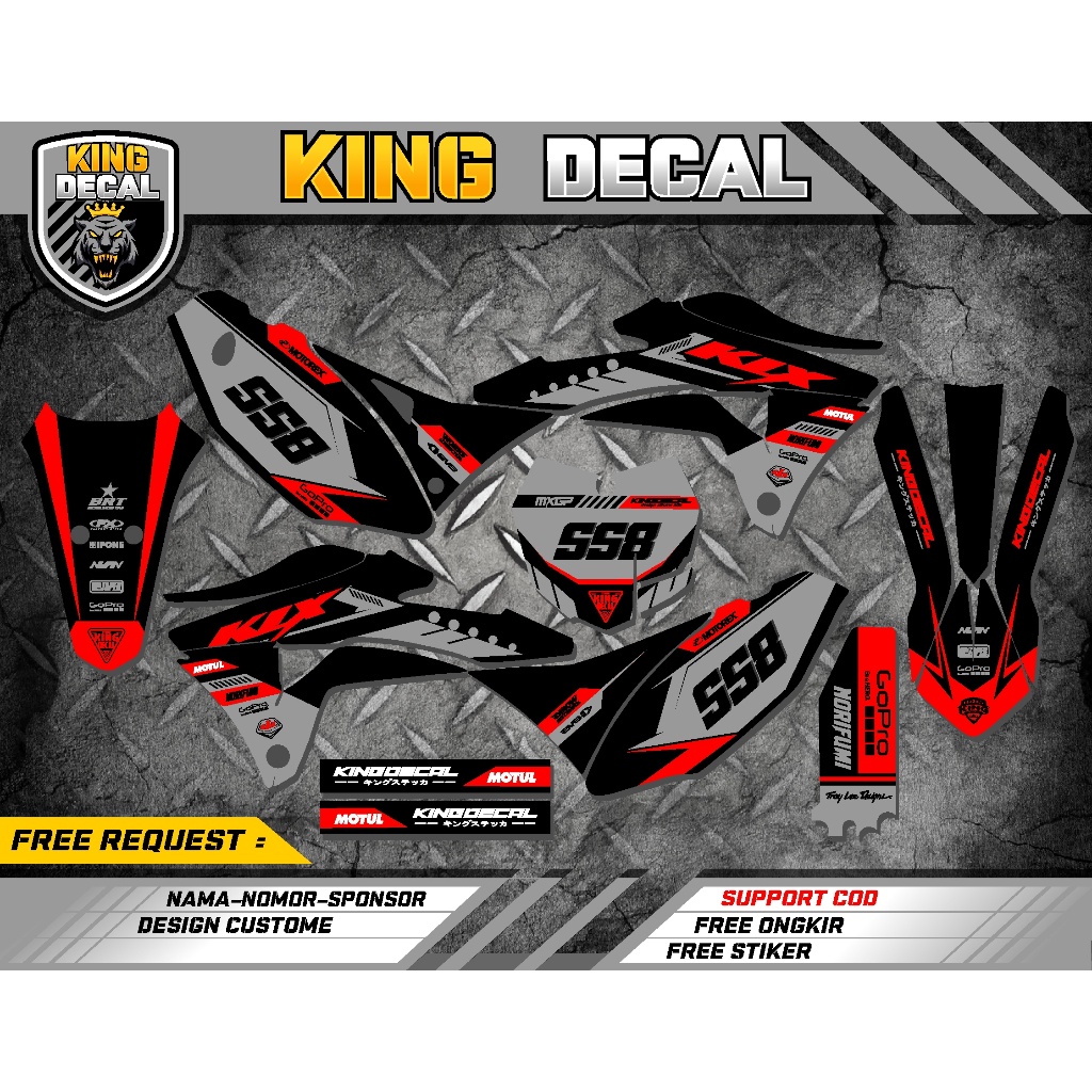 DECAL STICKER KLX GORDON FULL BODY / DECAL GORDON / DECAL STIKER VARIASI KLX GORDON / STICKER KLX ST