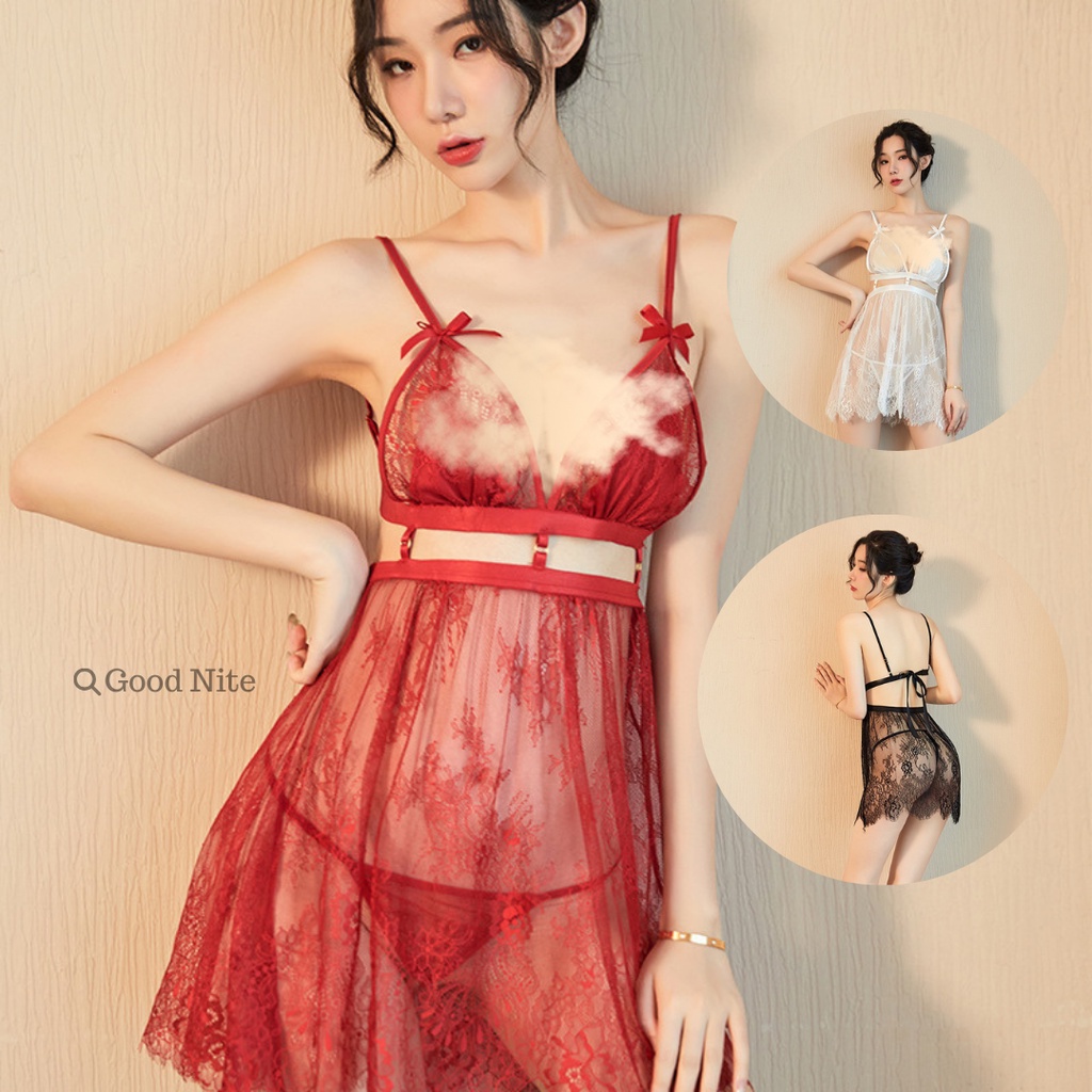 GN5228 daster sexy wanita / baju tidur sexy transparan / baju tidur sexy lingerie