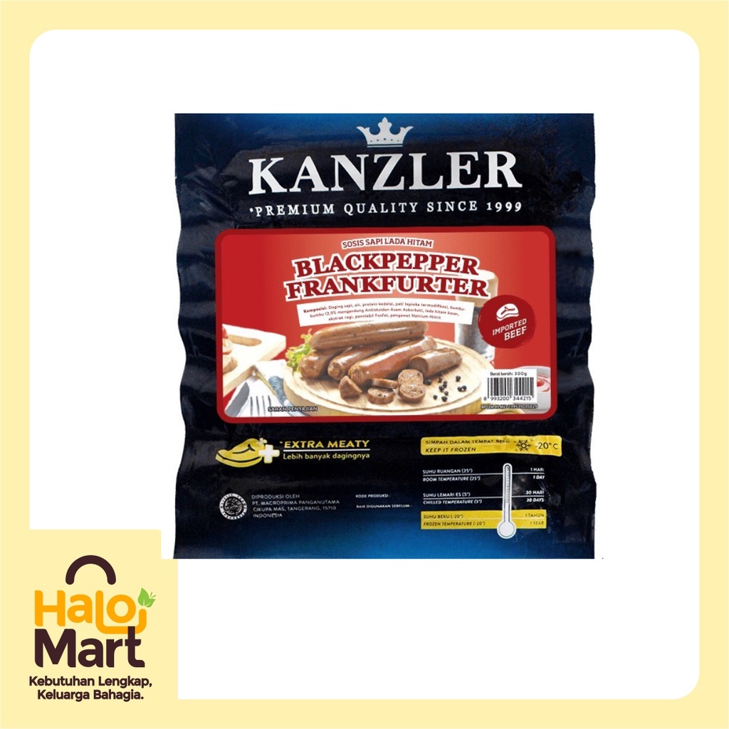 

KANZLER BLACKPEPPER FRANKFURTER 300 GR ISI 6