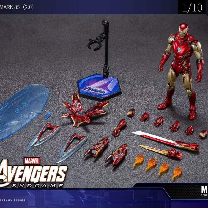 Iron Man Mark 85 2.0 Mark LXXXV MK85 ZD Toys Marvel with LED