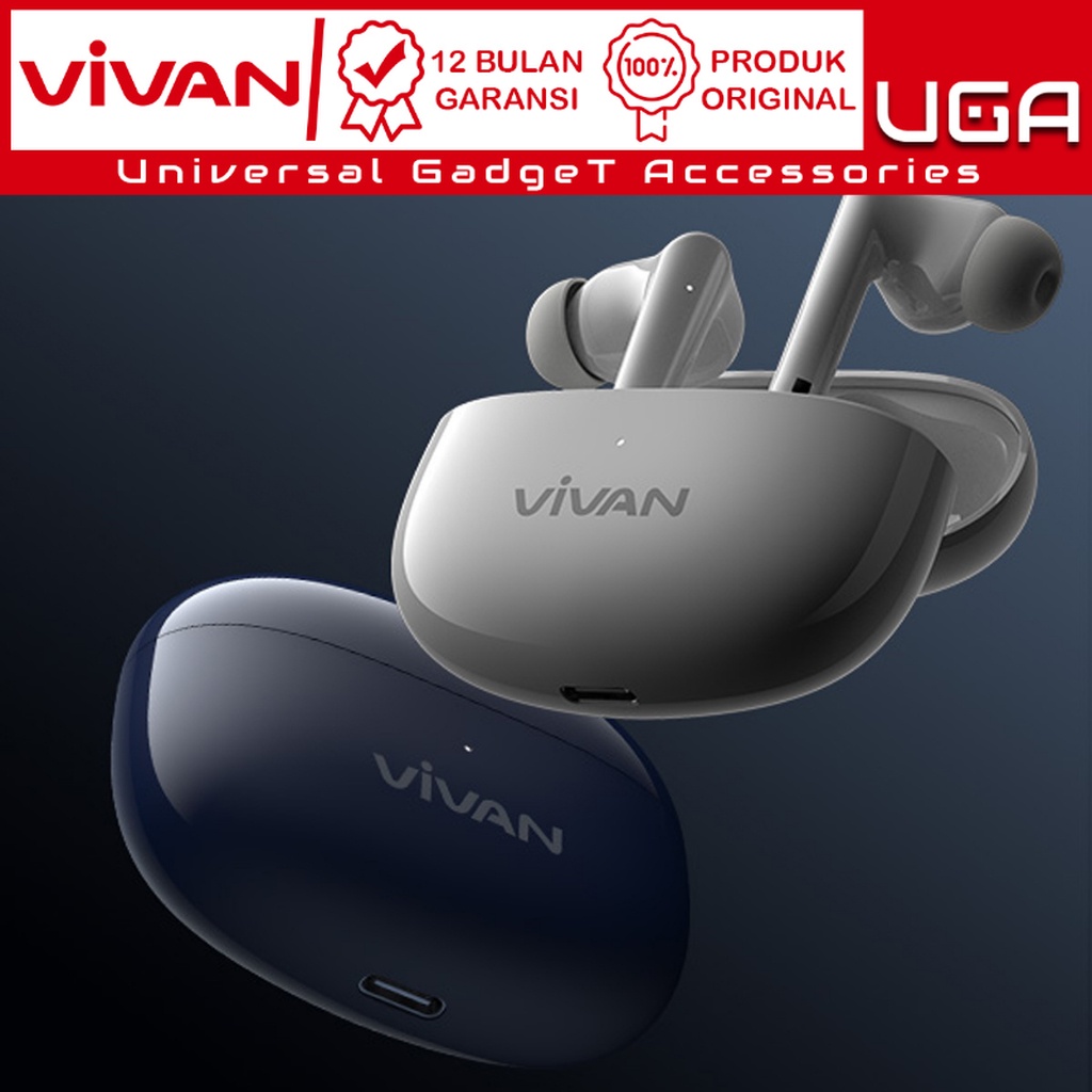 VIVAN Liberty T220 Plus Earphone Wireless TWS Bluetooth 5.3 Original