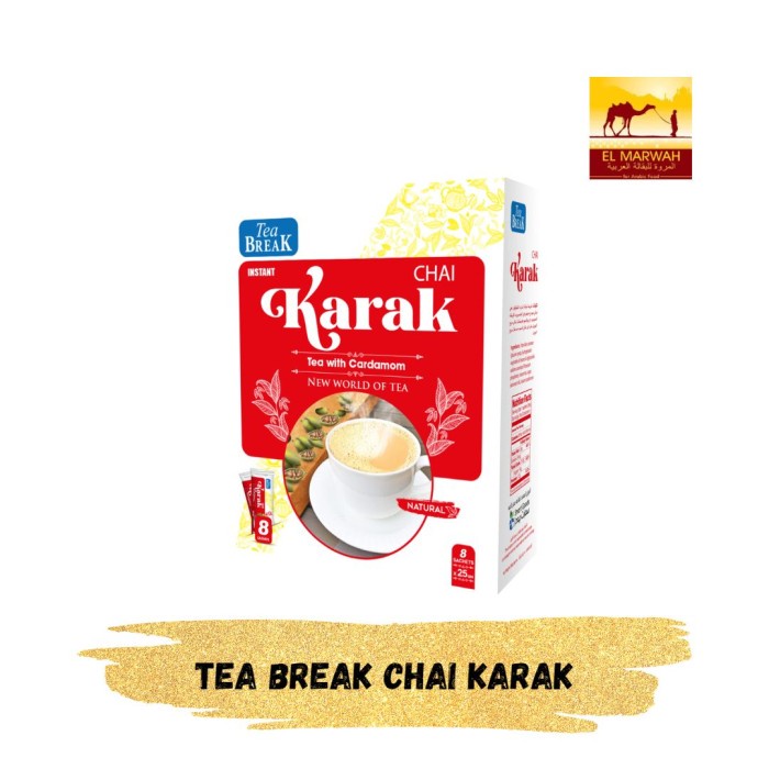 

✨PROMO✨ -Teh Karak tea break chai asli dari arab dengan kapulaga 200g 8 sachet