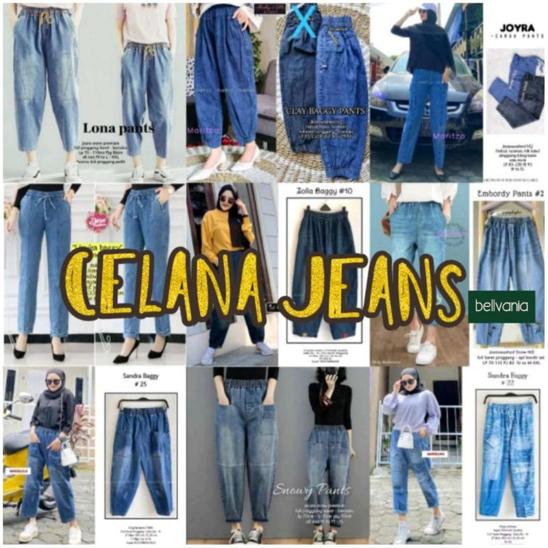 KOLEKSI BV SHEPORA PANTS / LIZA BAGGY/VANDA JEANS/SANDRA BAGGY CELANA JEANS