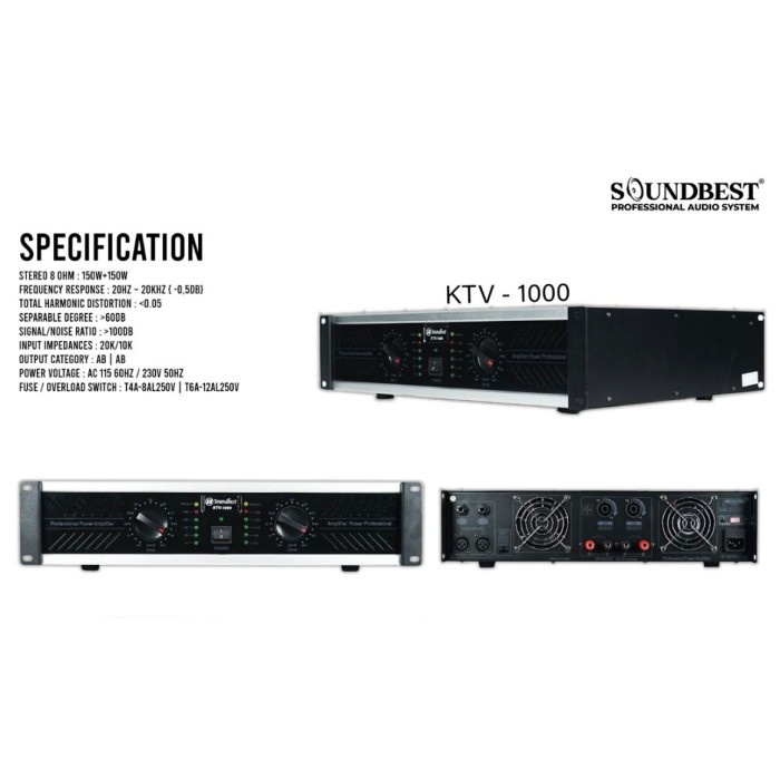 Power Soundbest KTV 1000 Original Amplifier / Soundbest KTV1000