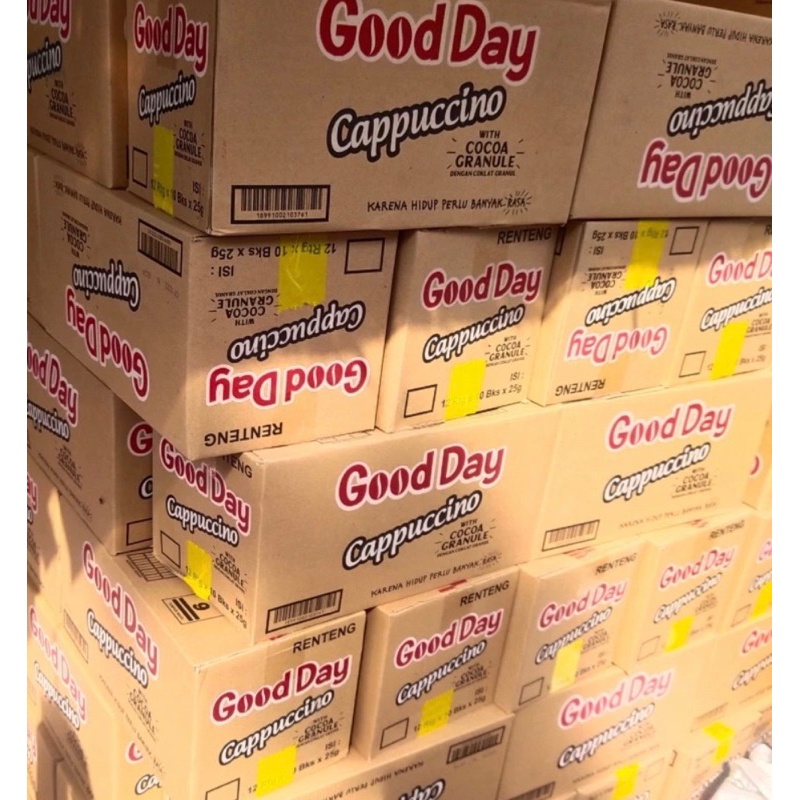 

Kopi Good Day Cappucino 25 g 1 Dus isi 12 Renceng / 120 Sachet
