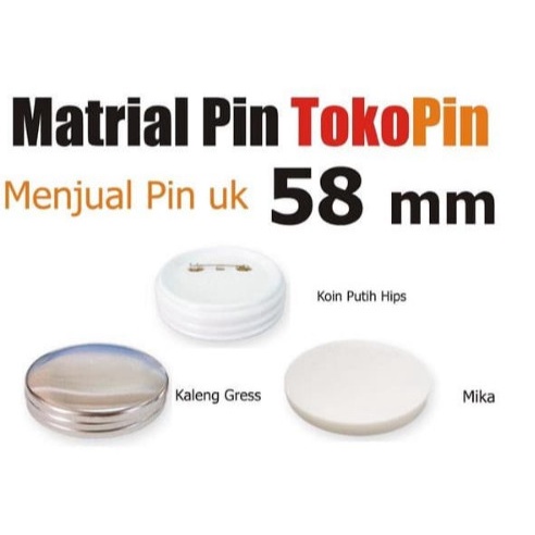 Bahan Baku Pin 58 Putih - Pin Peniti