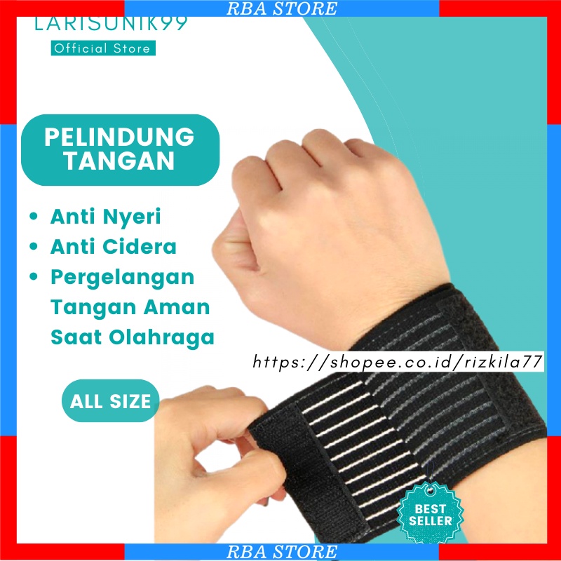 BIG SALE Deker Pergelangan Tangan Pengaman Cidera Tangan Olah Raga Wristband Olahraga Futsal Wrist S