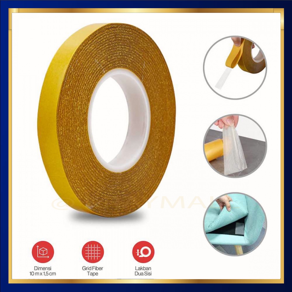 

Lakban Dua Sisi Super Strong Grid Fiber Tape 10M - DA30