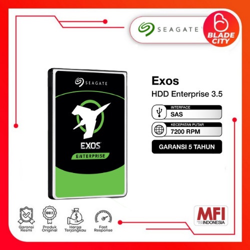 Hardisk Internal Seagate Exos Enterprise SAS 7200Rpm 2tb 4tb 6tb 8tb 10tb 12tb 14tb 16tb 18tb - Gara
