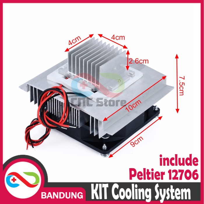 PELTIER COOLING SYSTEM KIT PELTIER TEC-12706 LENGKAP HEATSINK PASTA BUSA FAN