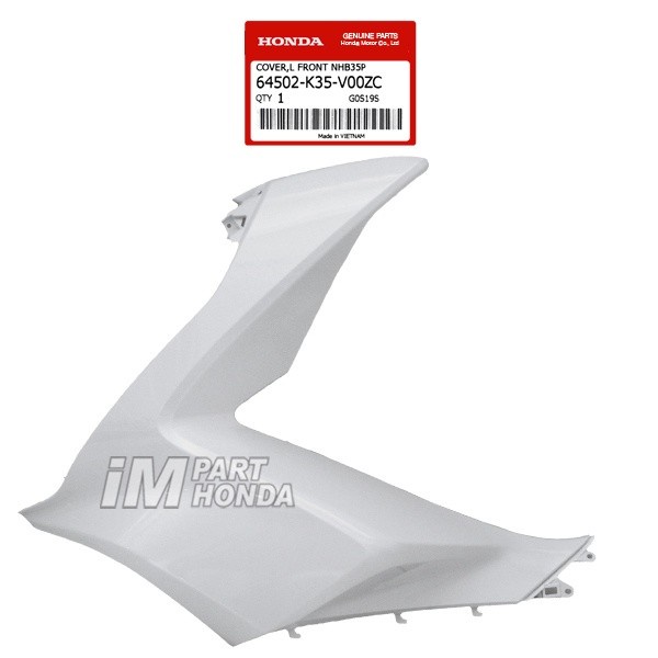 64502-K35-V00ZC Cover Sayap Kiri PCX 150 Thailand CBU 2014-2016 Putih