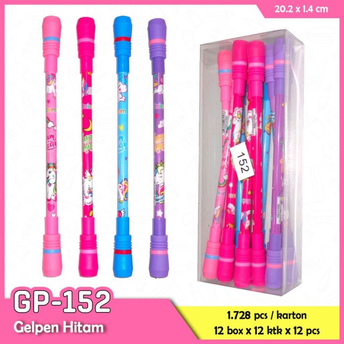 

pen gel keseimbangan / balancing motif unicorn isi 12 -yu85