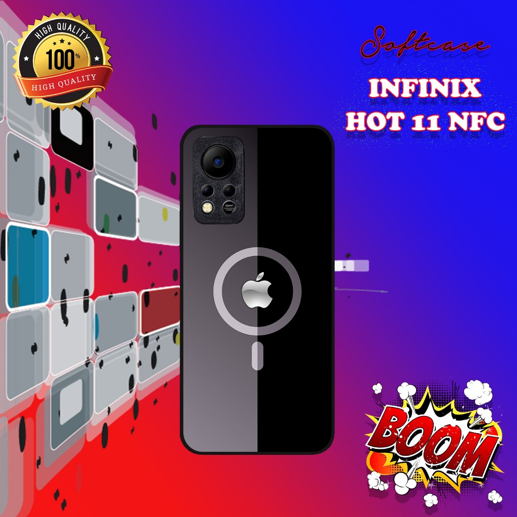 CUSTOM SOFTCASE & HARDCASE GLOSSY INFINIX HOT 11 - HOT 11 PLAY - HOT 10 [ PF39 ] MOTIF LOGO IPHONE A