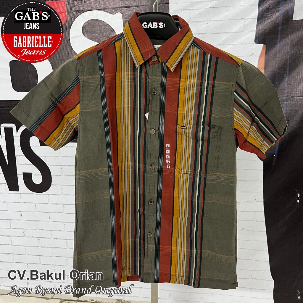 Kemeja Pria Gab's Gabrielle GBL Original Size S Reguler - GB02341FS-S Indo Fashions