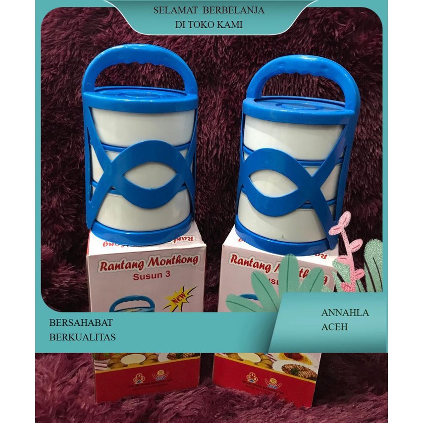 (ANL)Rantang Monthong Susun 4 / Rantang Susun / Rantang Plastik / Rantang Susun Piknik / Rantang Sus