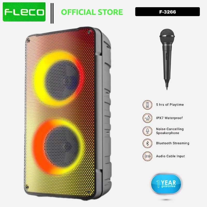 Fleco 3266 Speaker Aktif Extra Power Full Bass Music Mp3/Mp4 Live Party Cod 600watt