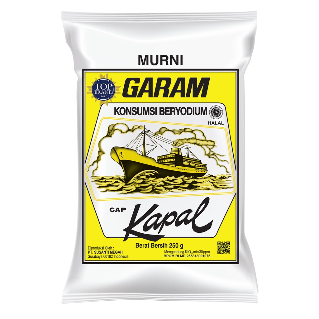 

GARAM MURNI CAP KAPAL LESTARI 250 Gr Beryodium