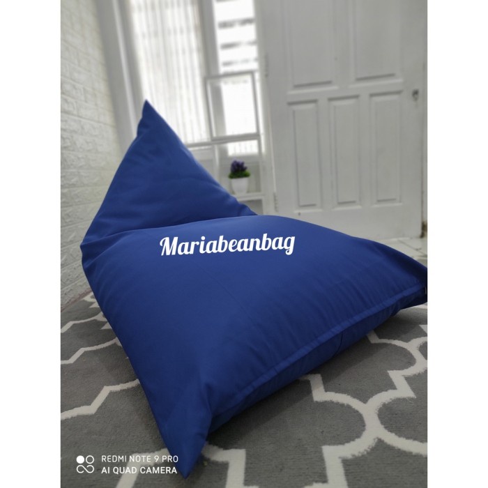 Terlaris ✨-bean bag segitiga jumbo dewasa anti air & uv bantal santai waterproof - Abu-abu, M 120x75