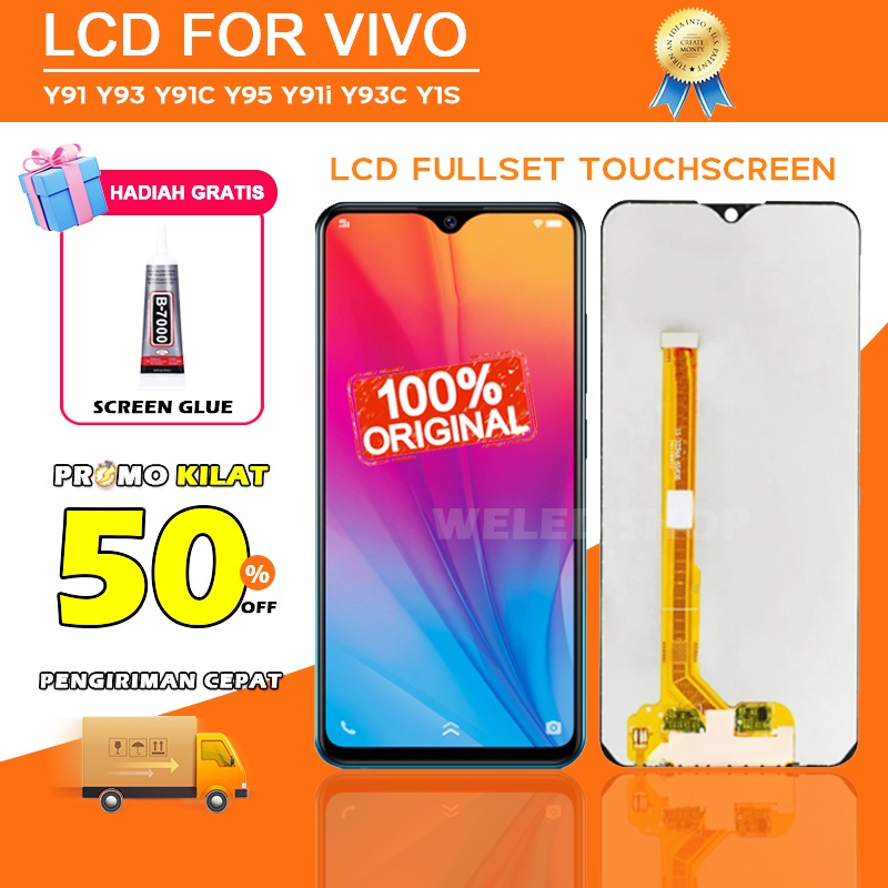 [ORIGINAL] LCD VIVO Y91 Y93 Y91C Y95 Y91i Y93C Y1S Fullset Touchscreen Hp Touch Screen Layar Sentuh 