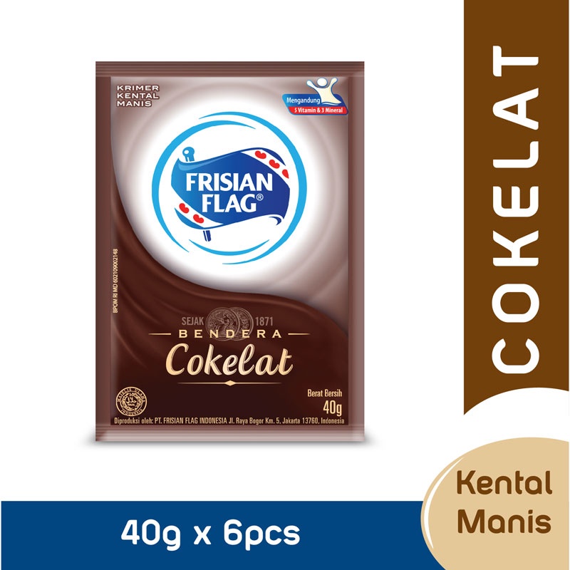 

FRISIAN FLAG Kental Manis Cokelat 40gr - RENCENG isi 6 sachet