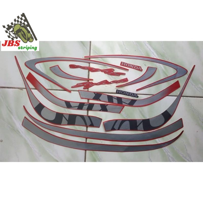 striping scopy stylis stiker honda scoopy fi stylish thn 2020 2021 merah doff lis body skupi scopi