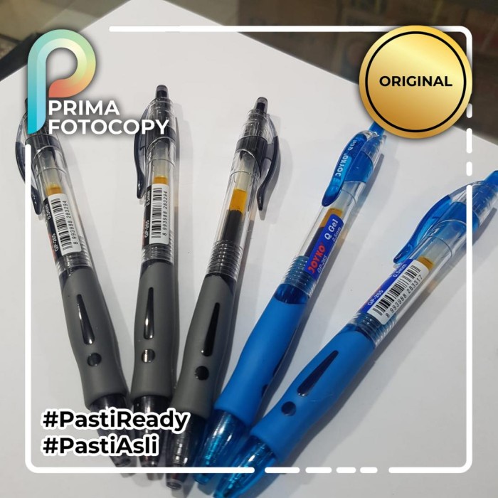 

Paket Bundling Pulpen Joyko Q Gel Hitam Biru Anti Macet ASLI ORIGINAL