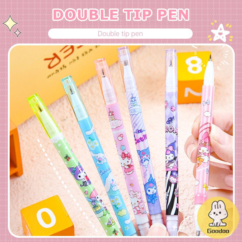 

Pena pemotong kertas 2-in-1 dengan ujung ganda dari Sanrio yang kreatif-GOO