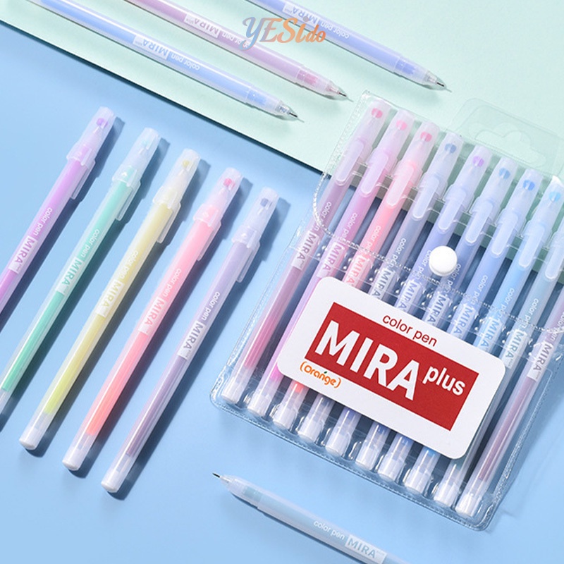 

COD✨ Simple Frosted transparan 0.5mm pena Siswa Pena Cat Air-YES