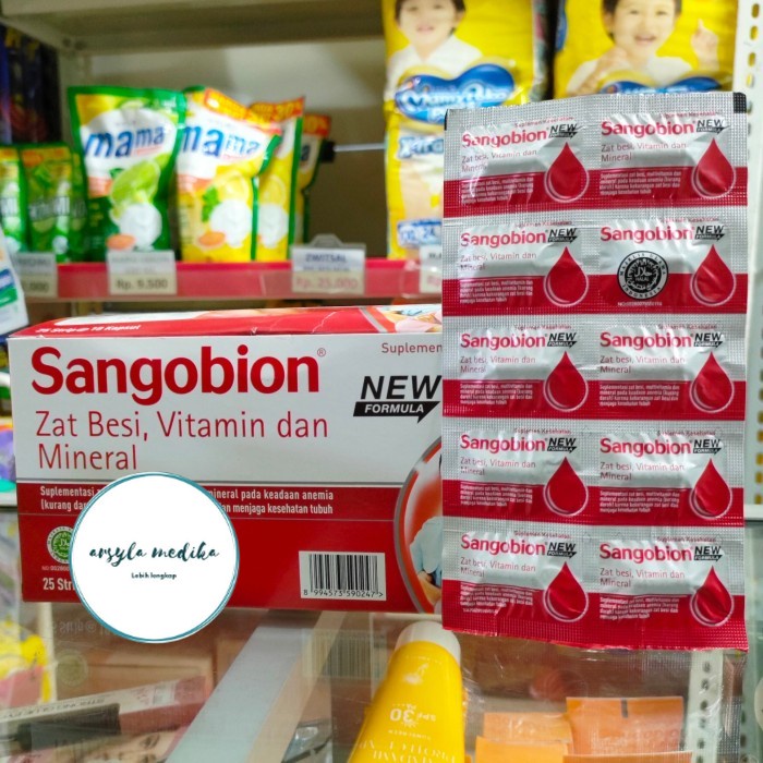murah SANGOBION 1 STRIP 10 TABLET / OBAT PENAMBAH DARAH / OBAT KURANG DARAH originale