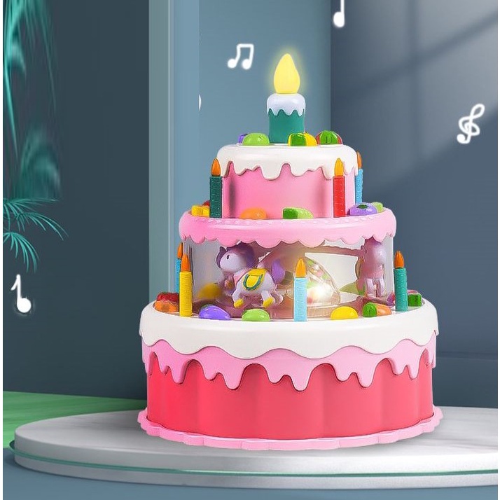 Mainan Anak Electric Rotary Cake Mainan Kue Ulang Tahun Birthday Cake Edukasi Sensori Motorik Montesori Kado Bekasi Jakarta Hobby And Toys