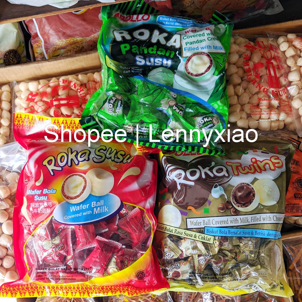 

Apollo Roka Twins Wafer Ball Bulat Coklat - Pandan - Mini Bar Chocolate - 4 Pilihan Rasa