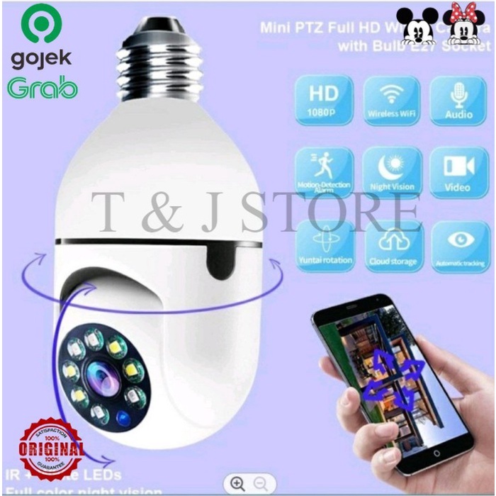 VELUX KAMERA LAMPU CCTV 360 ORI TJ