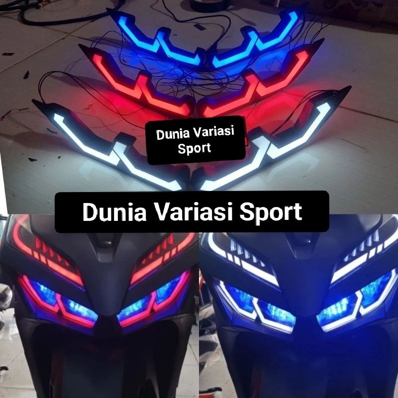 lampu alis vario new 125 dan 150  lazy  model hexagon lampu alis audi vario lazy hexa frame vario ne