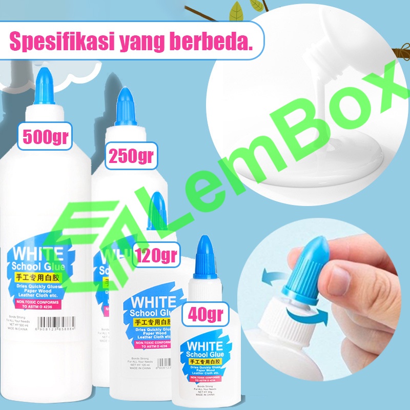 

Lem Stik PVAc Botol Putih 40 gr | Perekat Kertas Praktis -LemBox