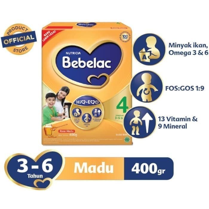 

[Big Sale] BEBELAC 4 Susu Pertumbuhan Hiq-Eq 400 Gr - Vanila
