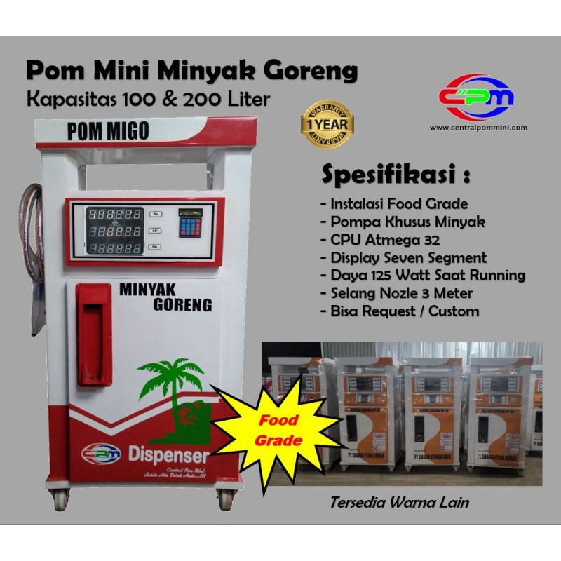 POMIGO - Pom Mini / Pertamini Minyak Goreng 1 Nozzle 110 & 210 Ltr