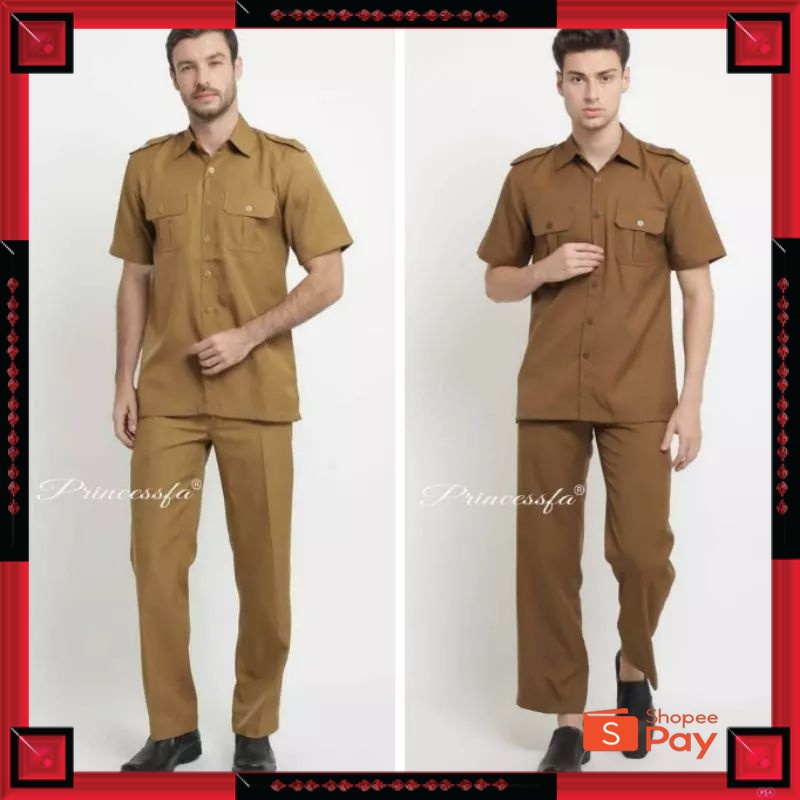 12.12 SERAGAM SALE / seragam asn pria/ seragam pns kheki tua pria/ seragam pemkot pria/ baju dinas p