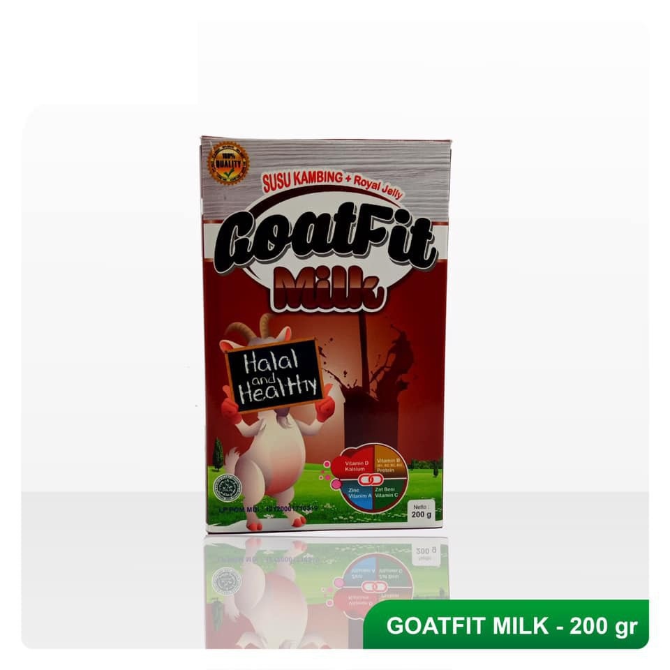 

GOATFIT MILK Susu Kambing Etawa Plus Madu Rasa Cokelat Isi 200gr plus royal jelly etawa susu bubuk Herbal Alami Gratis Ongkir