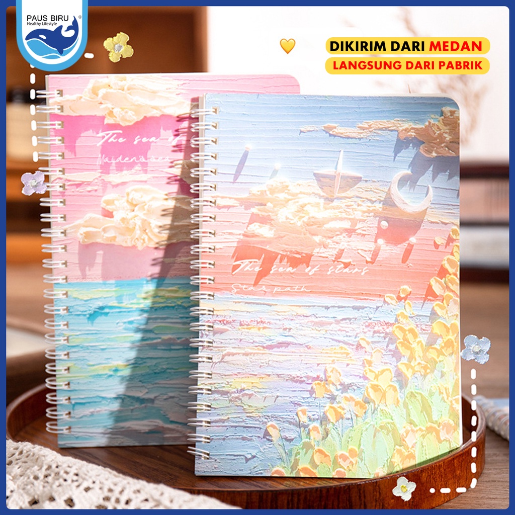 

Paus Biru - Lucu Buku Tulis A5 Notebook Mini Alat Tulis Sekolah Anak Kartun Stationery