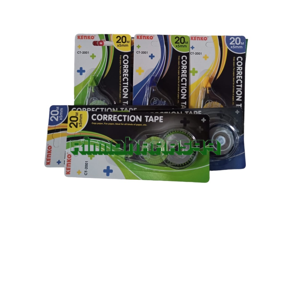

TIPE-X KERTAS MEREK KENKO 20 M X 5MM / TIPE-X KERTAS CORRECTION TAPE KENKO CT-2001